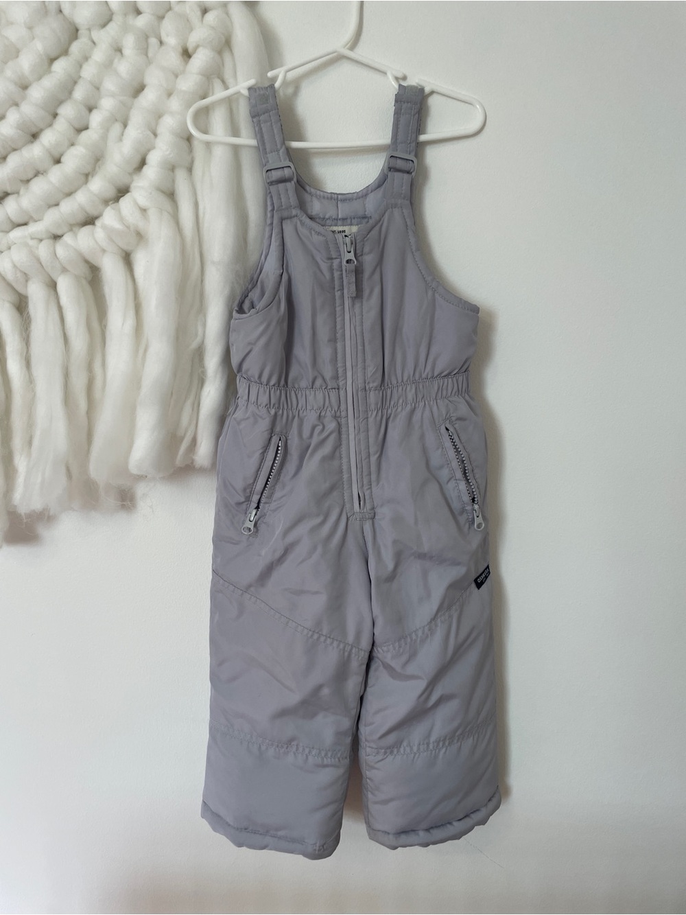 OshKosh B'gosh Light Gray Kids Snow Bib Overalls
